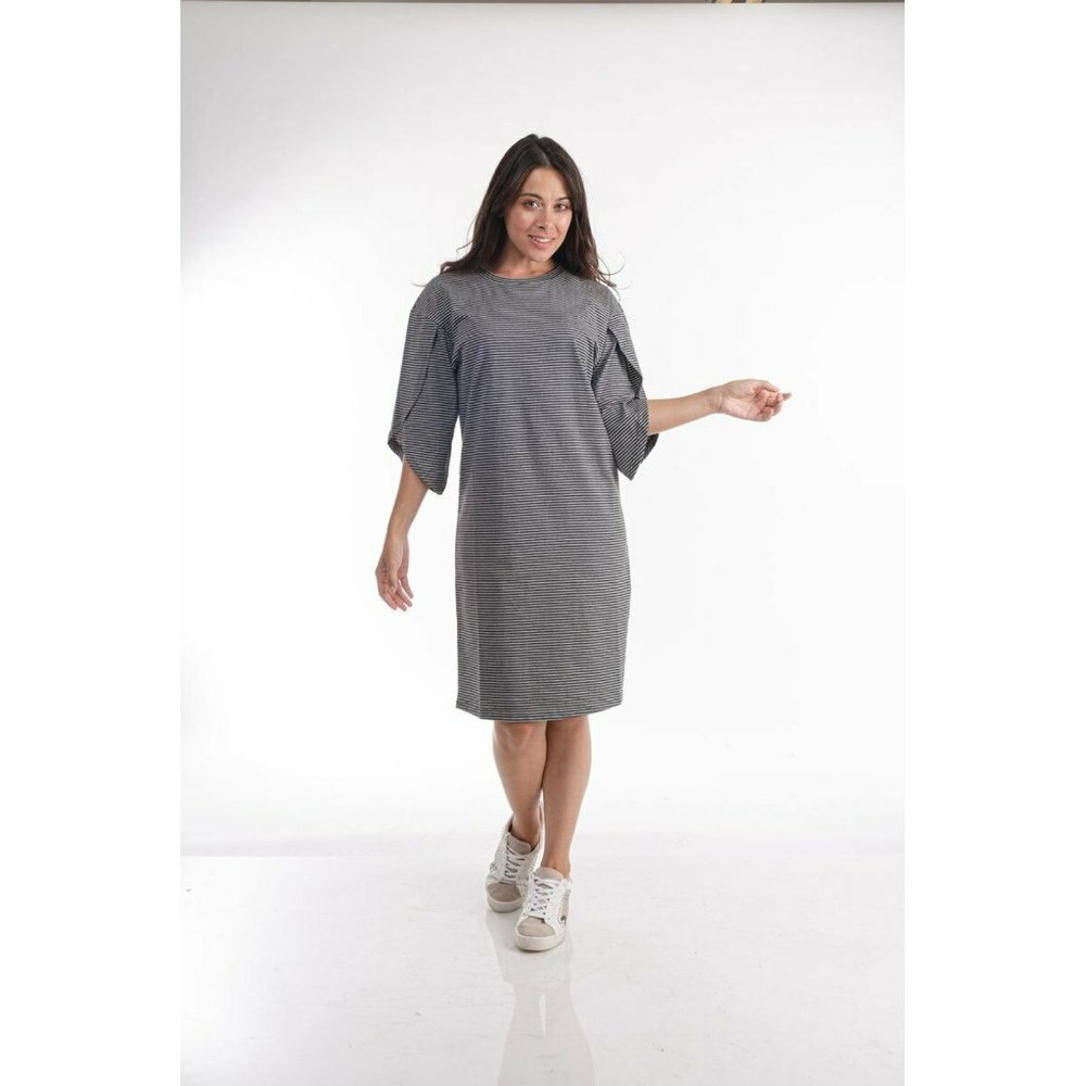 Yakira Bella Mia Dress In Charcoal Gray